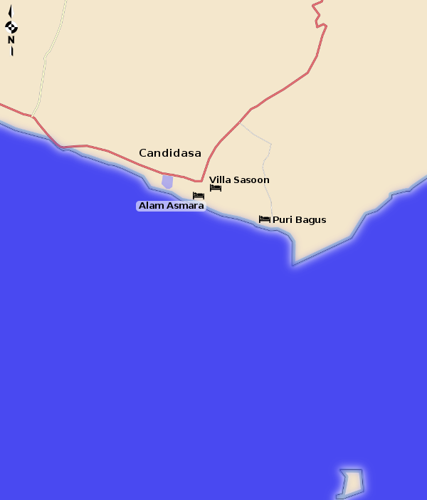 Map of Candidasa