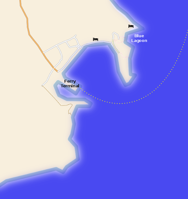 map of Padang Bai