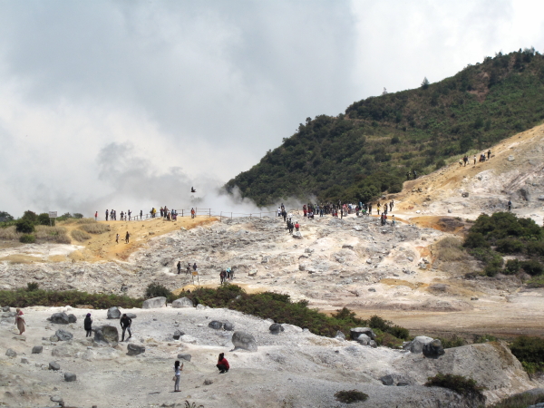 Sikidang Crater on the Dieng Plateau