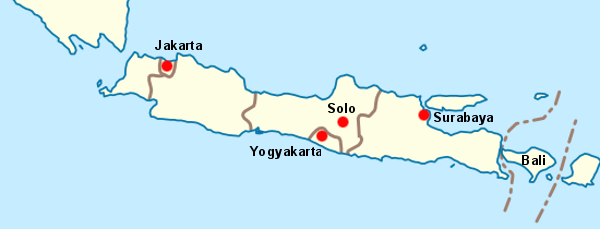 map of java. Map Of Java Island Indonesia