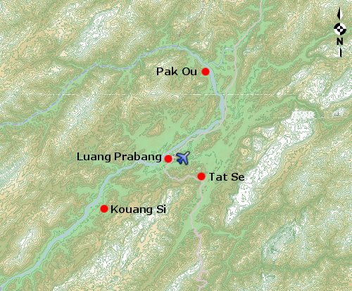 Luang Prabang Area Map