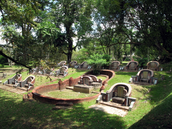 Chinese graves in the gardens