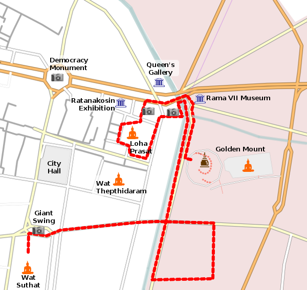 Walking tour map