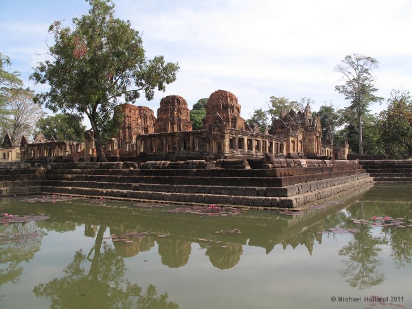 Lotus pond with the inner sanctuary beyond