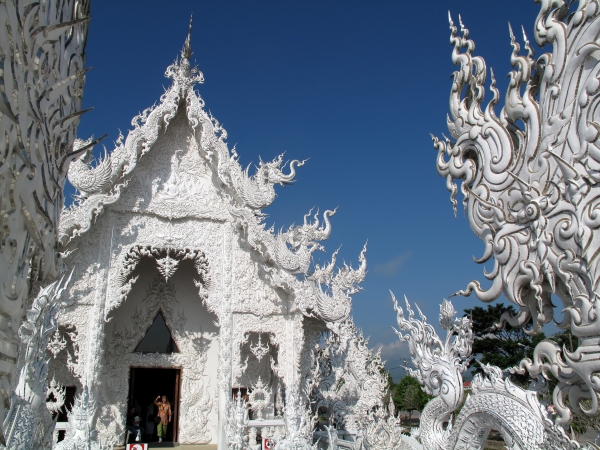 The extremely delicate and ornate facade of the main prayer hall