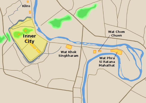 Map of Si Satchanalai Area