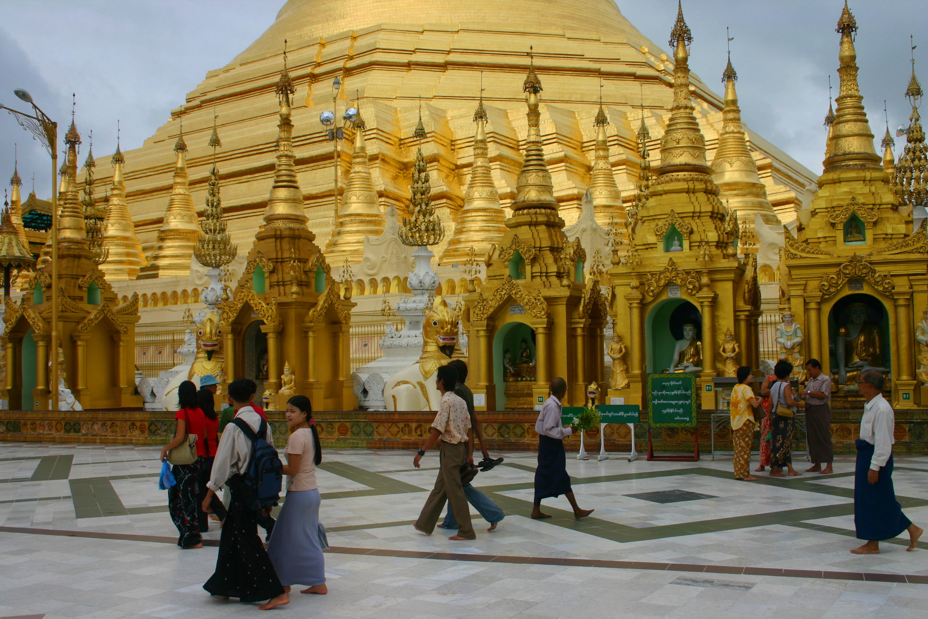 Some of the many shrines around the base