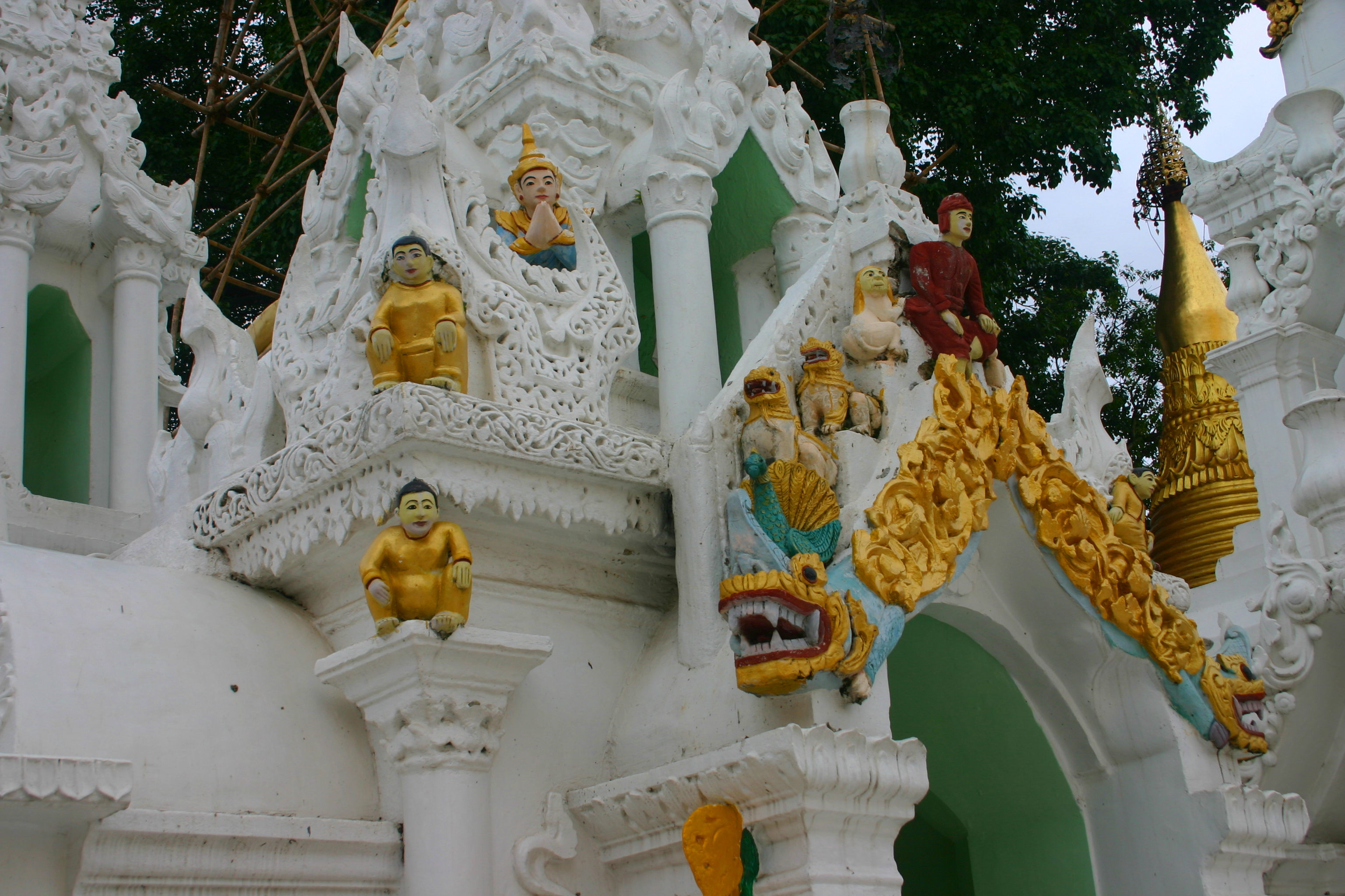 Roof details of a shrine, like icing on a wedding cake