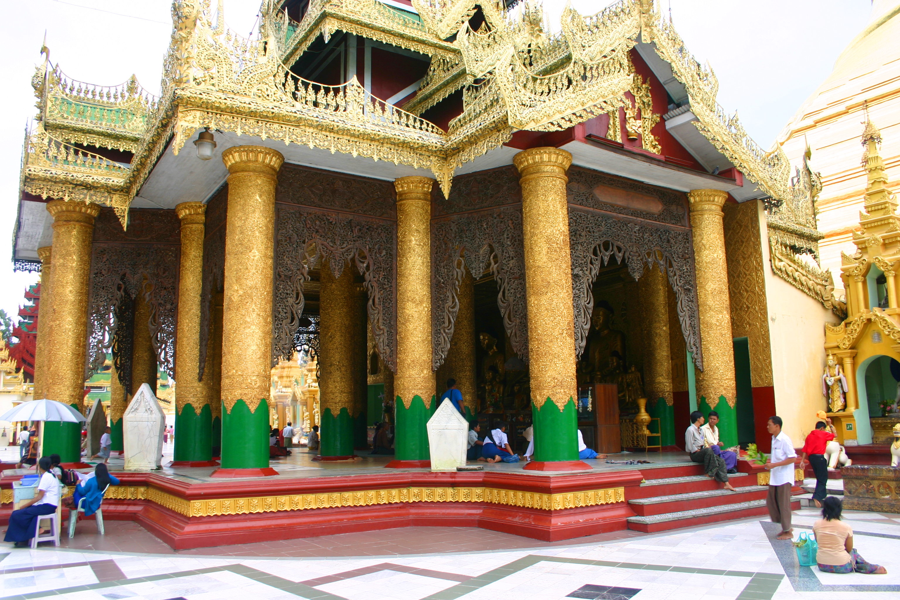 Another chapel with carved screens and gilded columns