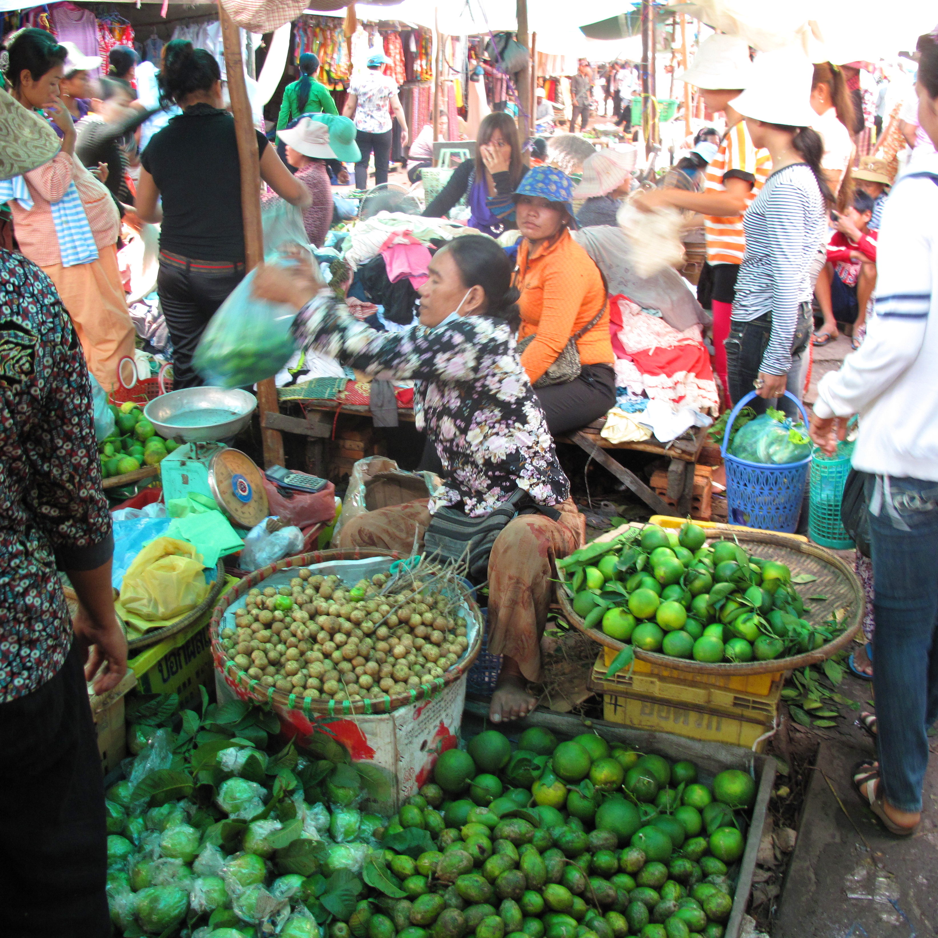 Clothing and fruit