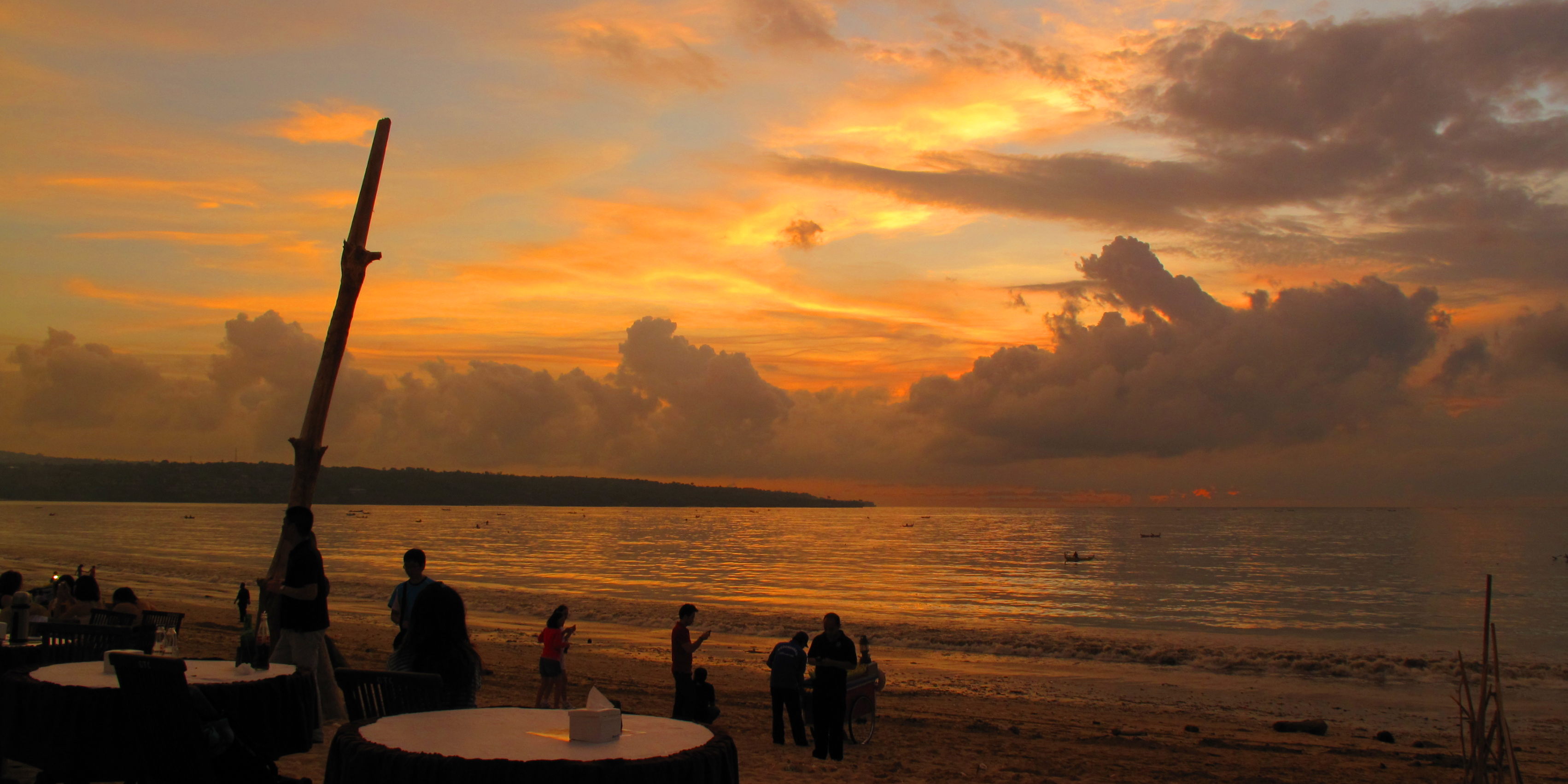 Sunset dinner on Jimbaran Beach