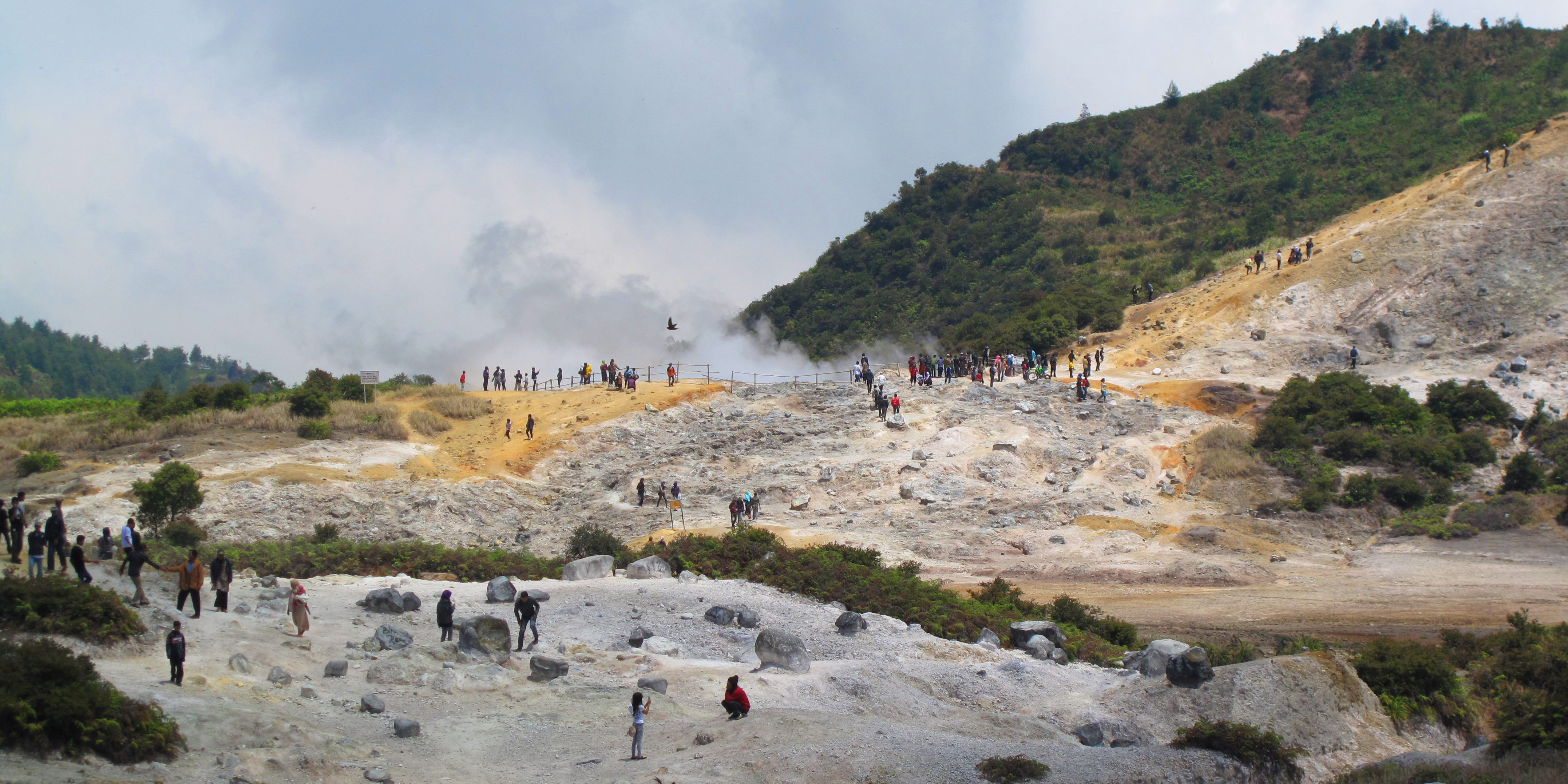 Sikidang Crater on the Dieng Plateau