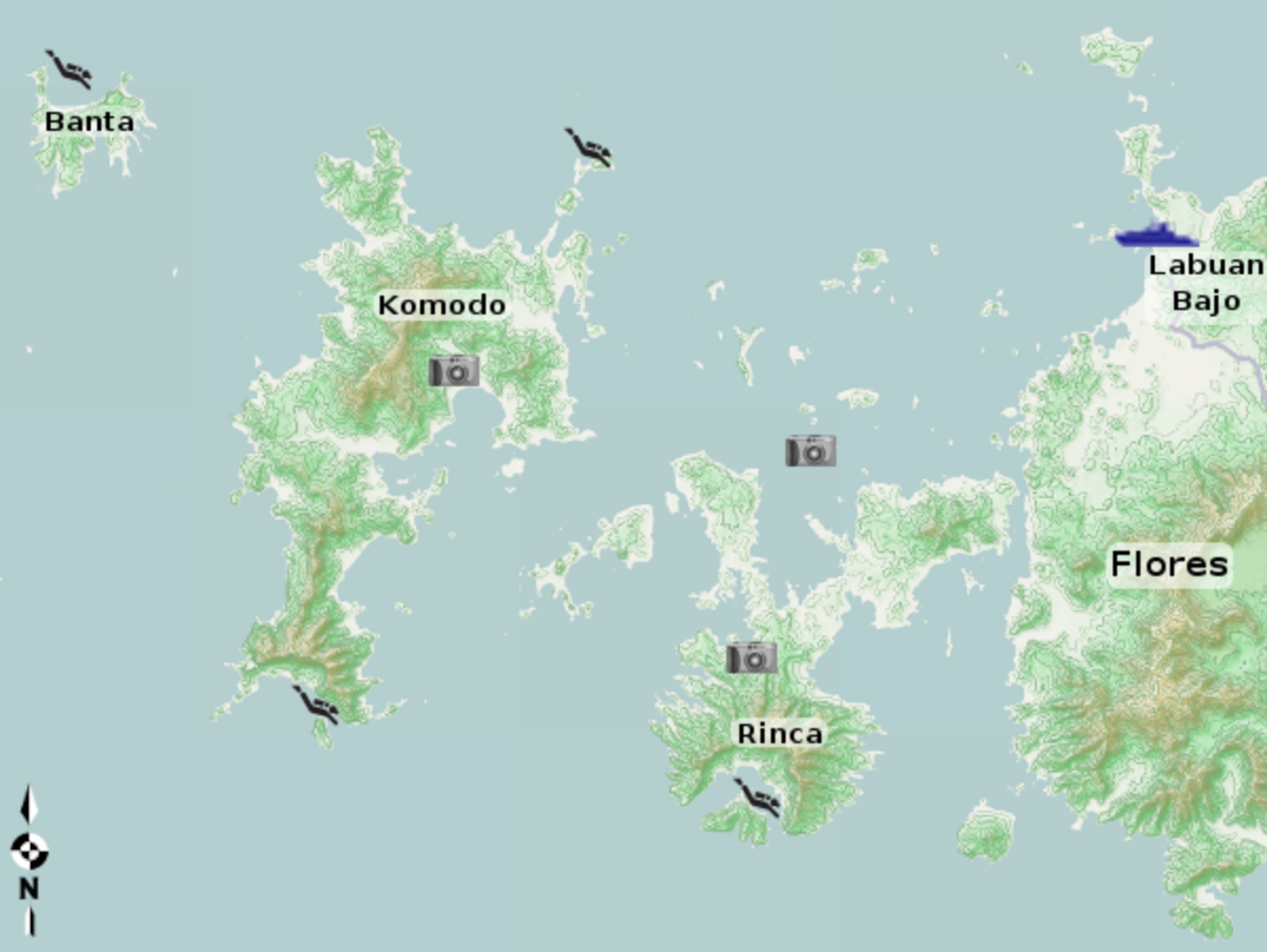 Map of Komodo National Park