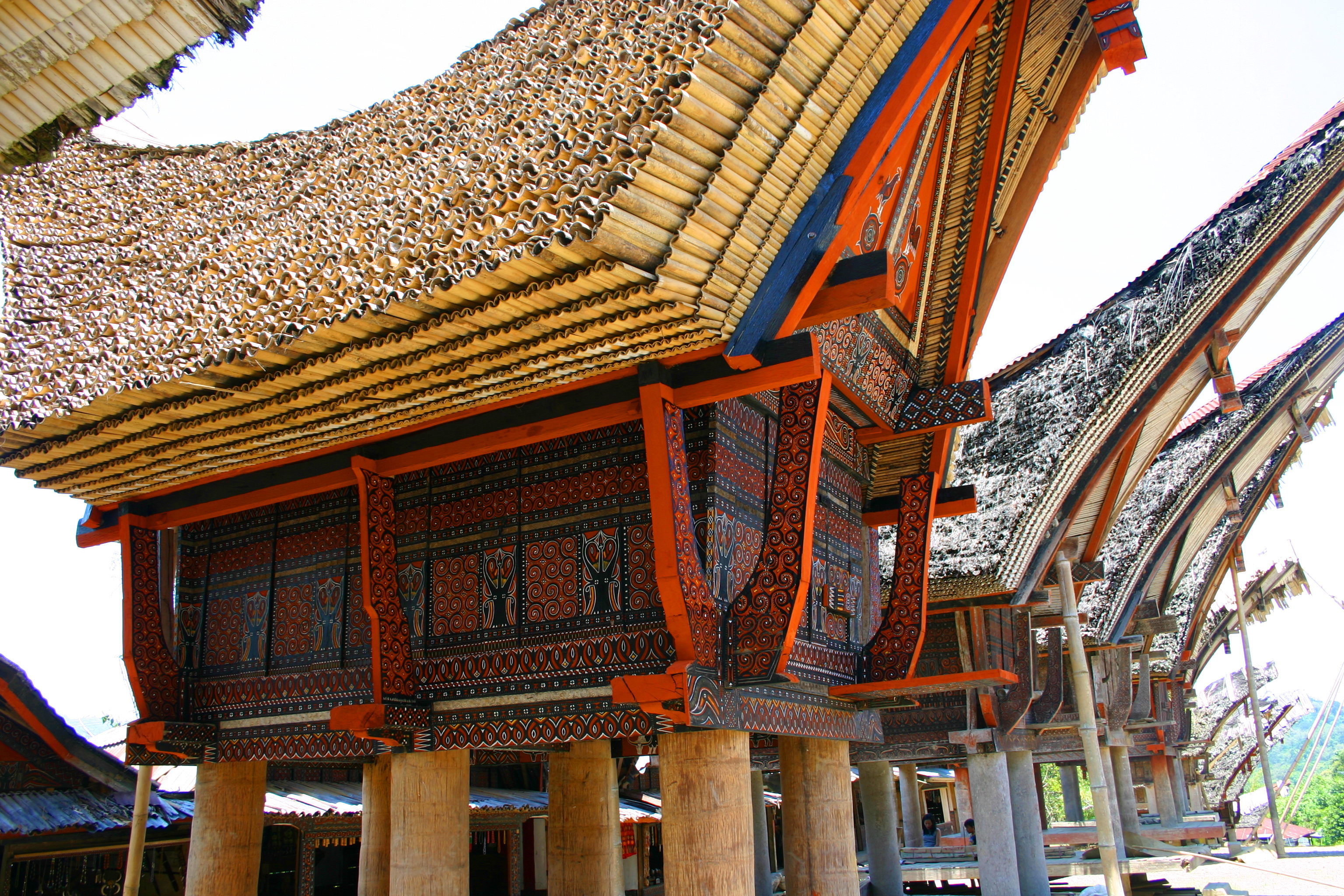 A tongkonan style rice silo, always found next to houses