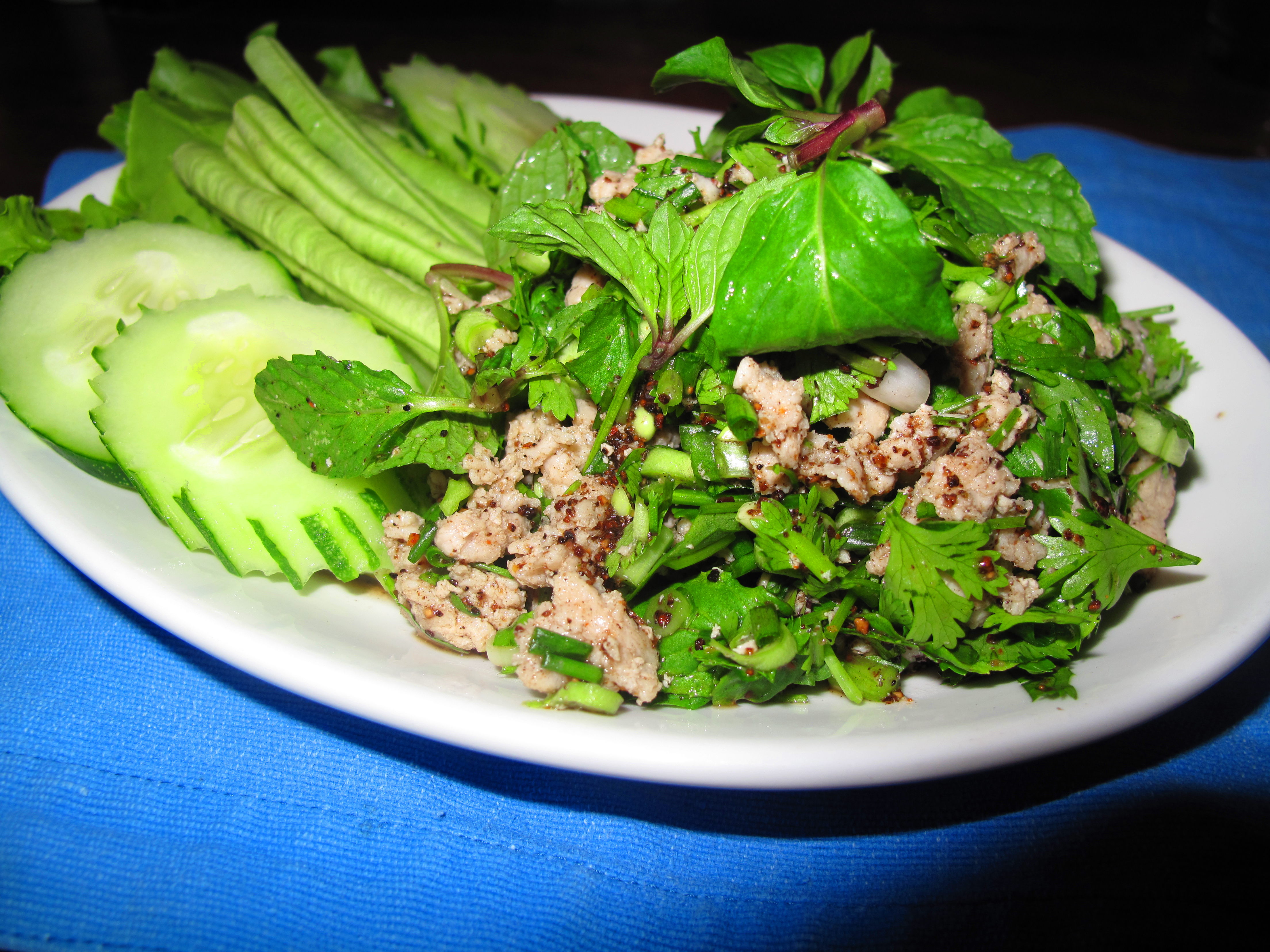 Lao style larb - pork salad