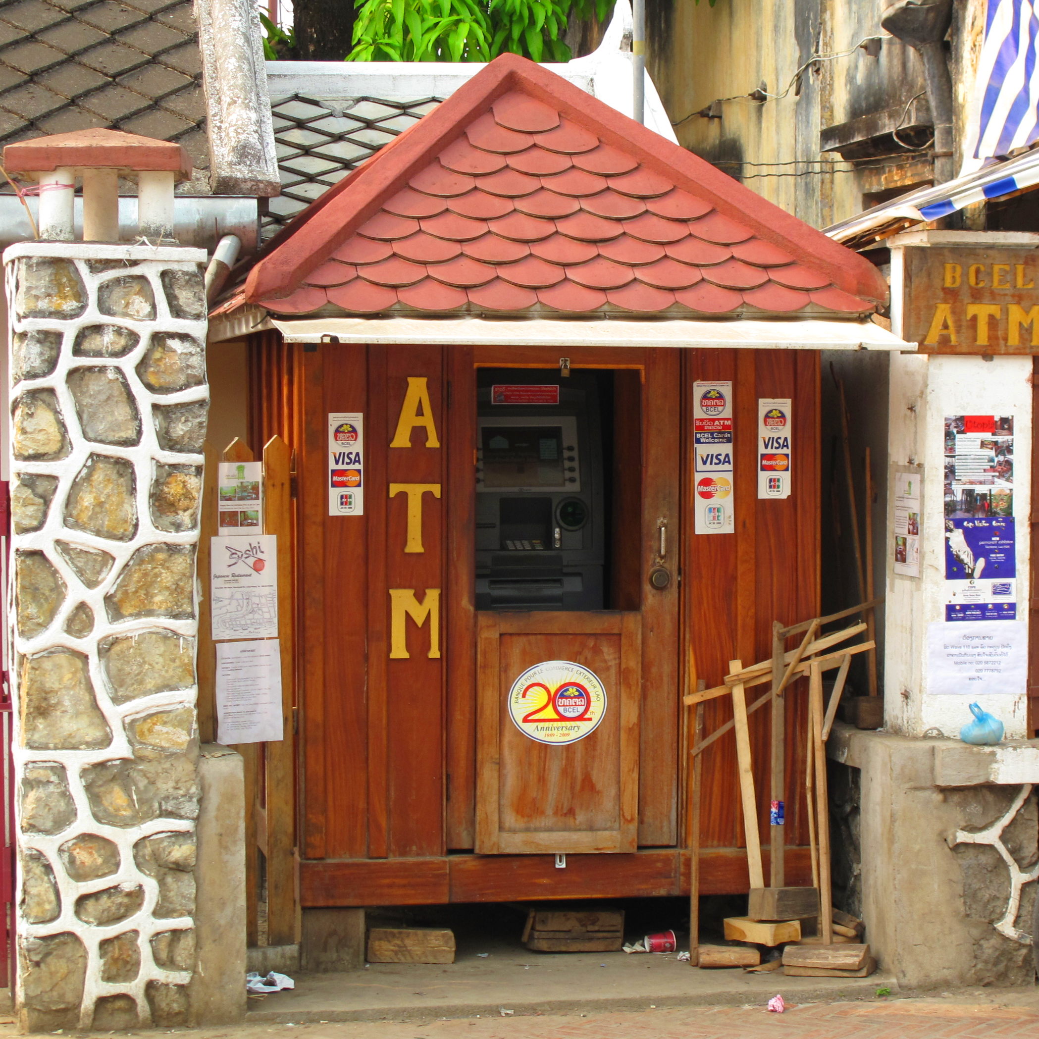 An ATM in Luang Prabang, Laos