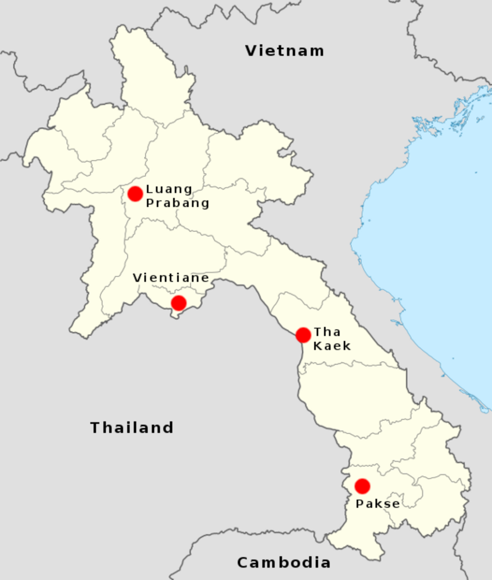 Map of Laos