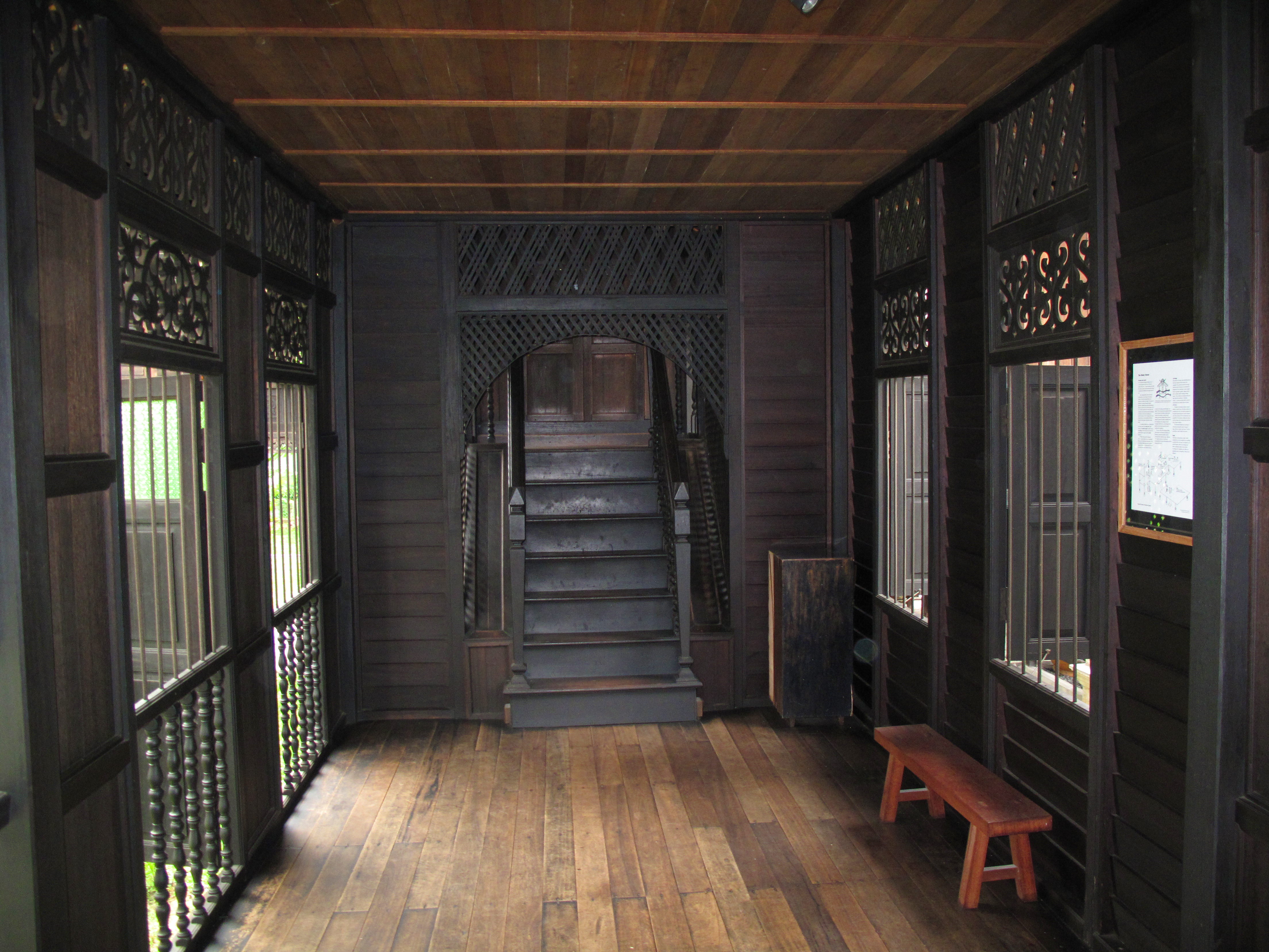 The Balai hall, looking towards the main entrance to the private area