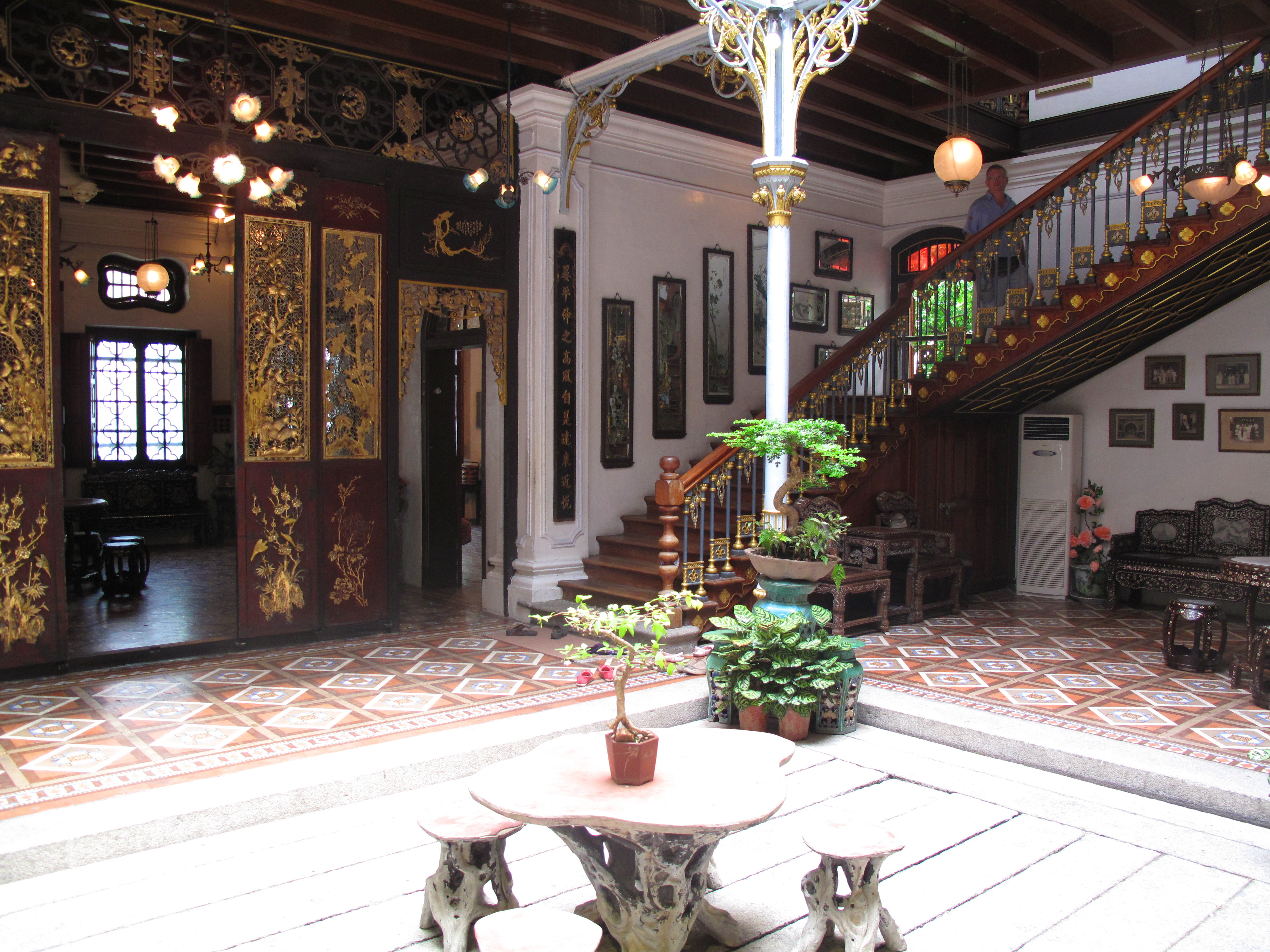 The courtyard and grand staircase