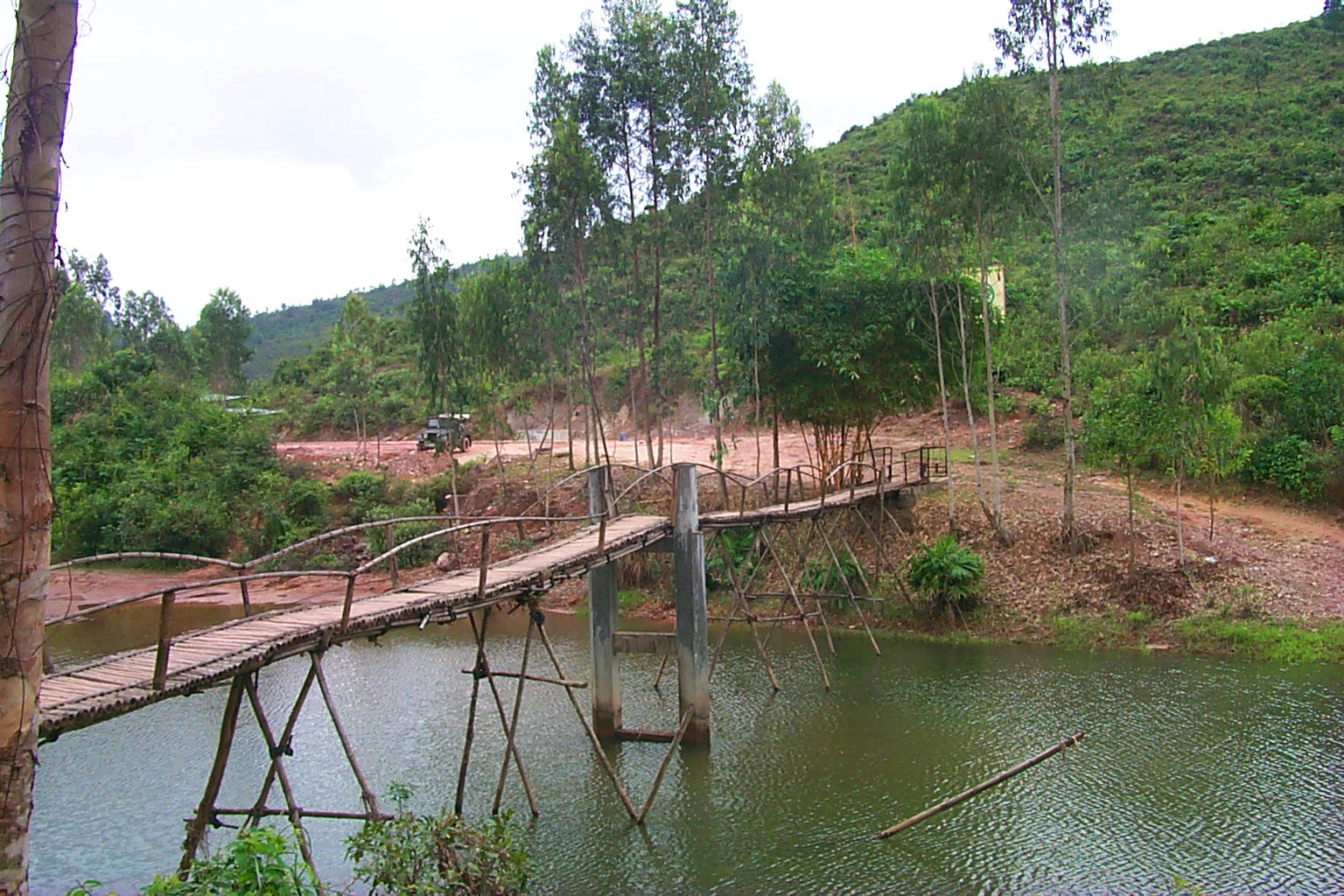 Rickety bridge leading to the ruins of My Son. The things I do to get you a story!